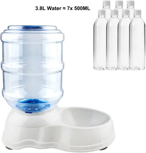 Vista 3 de Dispensador de agua para mascotas, cuenco automático de agua para gatos y perros, 1 galón