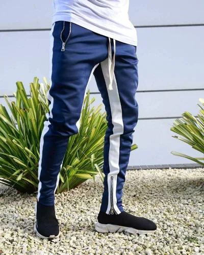 Vista 4 de FLYFIREFLY Pantalones deportivos de gimnasio para hombre, pantalones de hip hop, pantalones de atletismo, pantalones de entrenamiento para correr