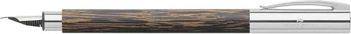 Vista 3 de Faber Castell 148172 EF - Pluma estilográfica, punta extrafina, ambición, madera de coco, palmera