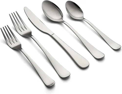 Vista 4 de Cambridge Silversmiths Rhiannon Black Satin - Juego de cubiertos de 20 piezas, servicio para 4