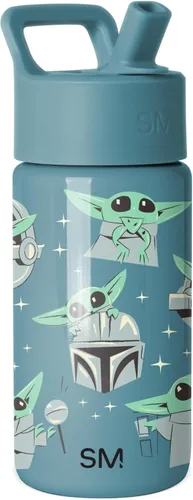 Vista 101 de Simple Modern DC Comics Batman - Botella de agua para niños con tapa con pajilla, vaso aislado de acero inoxidable de 14 onzas para niños, vaso a