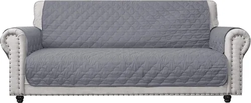 Vista 12 de CHHKON Fundas para muebles, funda de sofá con bolsillos laterales, 100% impermeable, acolchada, protector de muebles para perros, mascotas y sofá