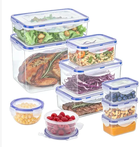 Vista 25 de KIGI Mini recipientes de plástico para almacenamiento de alimentos de 6 onzas con tapas herméticas y a prueba de fugas, ideales para almuerzo