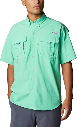 Vista 50 de Columbia - Camisa de pesca Bahama II, línea PFG, con factor de protección ultravioleta (FPU) 30, de manga corta, para hombre. azul (Vivid Blue)