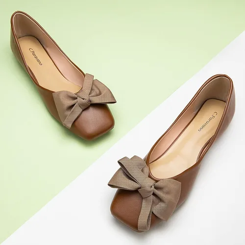 Vista 2 de C.Paravano Zapatos planos de mujer I Zapatos de punta cuadrada para mujer I Zapatos planos I Zapatos planos para mujer I Zapatos planos para mujer I
