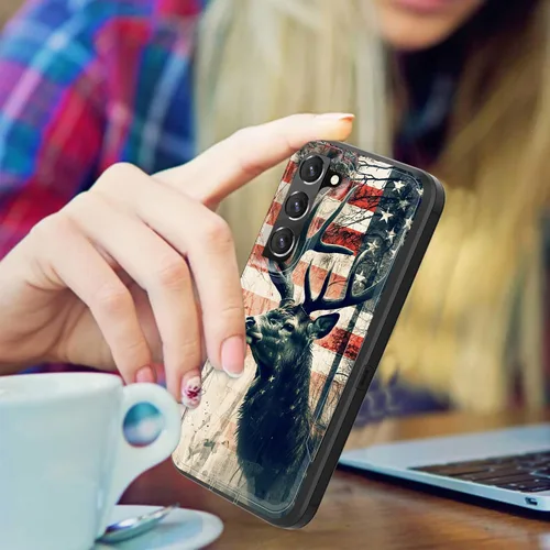 Vista 5 de Funda para Galaxy S23 5G, híbrida de doble capa (tapa a prueba de polvo integrada) (soporte magnético para automóvil) a prueba de golpes, protección