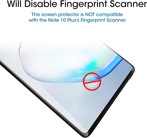 Vista 2 de amFilm Protector de pantalla de vidrio templado para Galaxy Note 10 Plus, Note 10+ (2019), matriz de puntos con bandeja de fácil instalación