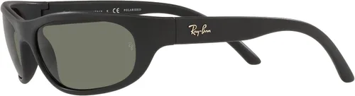 Vista 3 de Ray-Ban Gafas de sol para hombre, montura negra, lentes verdes, 2.362 in