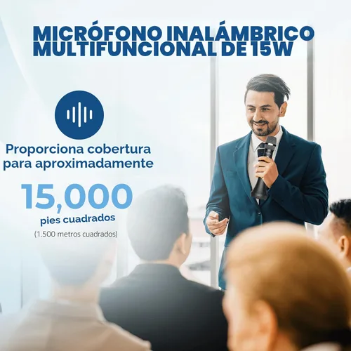 Vista 4 de Amplificador inalámbrico de voz del micrófono de Bluetooth con 3 efectos de sonido H9 Professional Intelligent Handheld Mic Speaker, 15W