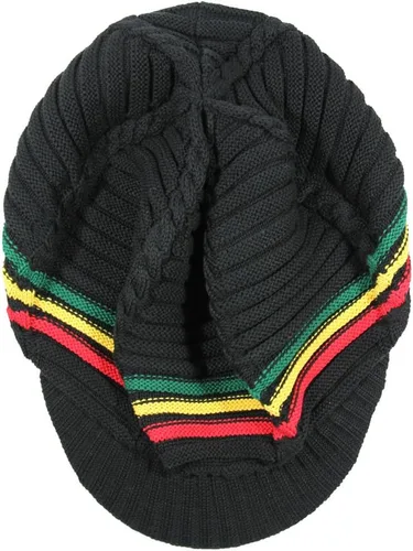 Vista 15 de RW Gorro de punto acanalado clásico Rasta 100% algodón