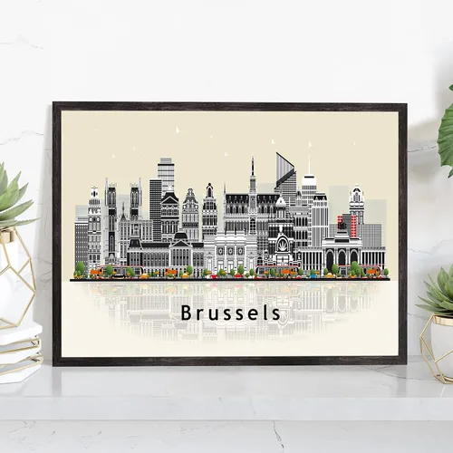 Vista 36 de Pera Print ADANA - Póster de Adana Turquía, ilustración de horizonte urbano de ciudad, póster moderno de pavo, impresión de paisaje urbano y punto