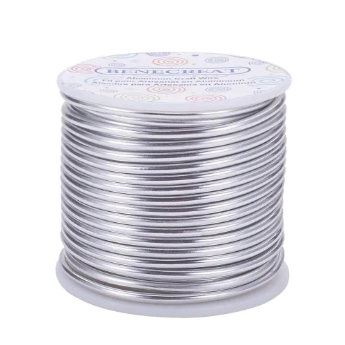 Vista 17 de BENECREAT -Alambre de aluminio para joyería de calibre 9, 55 pies, alambre metálico flexible para esculpir, ideal para manualidades de Halloween