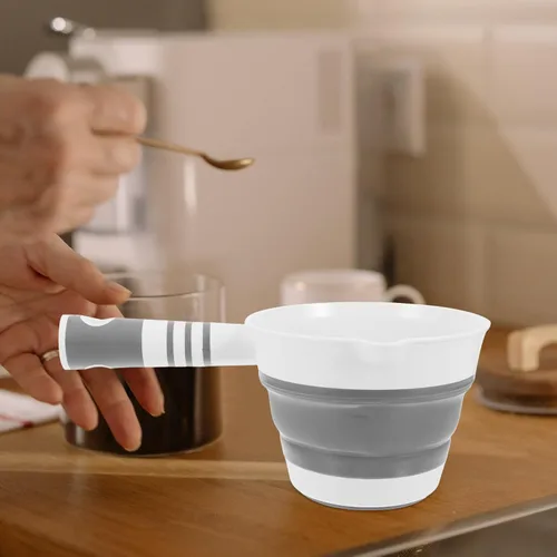 Vista 7 de HEMOTON Baño plegable agua agua cuchara grande mango anti-salpicaduras diseño simple colgante