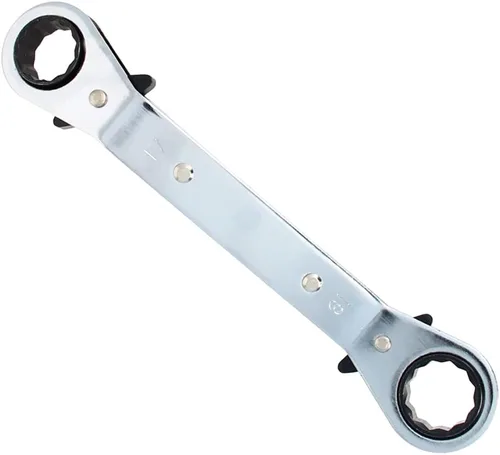 Vista 6 de Auniwaig 1/4 "-5/16 "Llave de trinquete reversible Cr-v Offset doble caja final llave de trinquete doble caja final llave de trinquete 1pcs