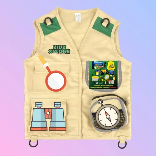 Vista 6 de Kidz Xplore Kit de aventura al aire libre para niños pequeños - Conjunto de chaleco y sombrero cargo