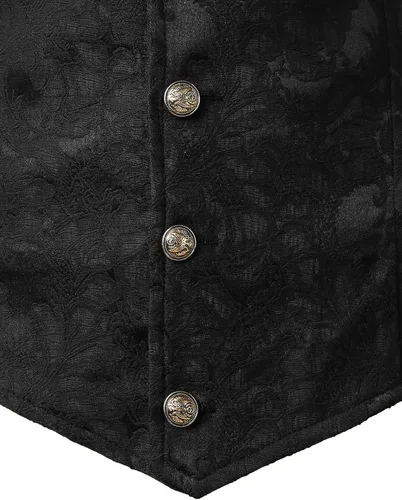 Vista 5 de VATPAVE - Steampunk - Chaleco para hombre, estilo victoriano y gótico.