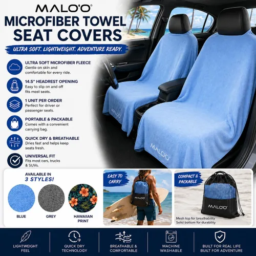 Vista 6 de Malo'o SeatGuard - Funda para asiento de automóvil, la toalla de asiento más grande del mundo, es perfecta para atletas - Fitness, gimnasio, correr