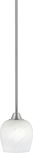 Vista 202 de Toltec Lighting Paramount - Mini colgante de 1 luz en acabado negro mate con cristal de arte perla de 7 pulgadas y estilo negro
