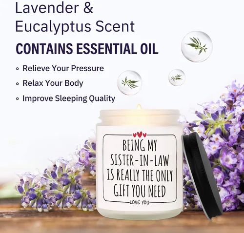 Vista 3 de Afterprints Regalos divertidos para cuñada, regalos de velas para cuñada en cumpleaños, bodas, Navidad, velas perfumadas de cera de soja