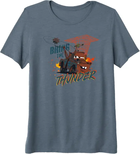 Vista 3 de Disney PIXAR Cars on the Road Mater Bring the Thunder - Camiseta prémium, Negro