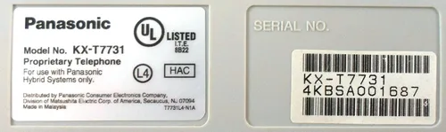 Vista 3 de Panasonic KX-T7731 Teléfono - Blanco