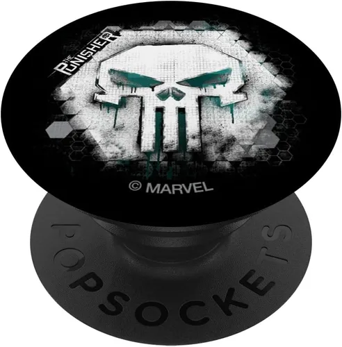 Vista 6 de Marvel The Punisher Geometric Skull PopSockets MagSafe PopGrip para iPhone