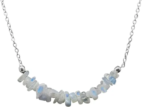 Vista 14 de Gempires - Collar de barra de chips naturales, cristales curativos de energía, regalo de cumpleaños, regalo para ella, joyería de piedras preciosas