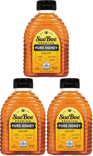 Vista 12 de Sue Bee Miel pura premium de apicultores de EE. UU., 16 onzas Producto de Estados Unidos, miel de grado A de Estados Unidos con un sabor suave