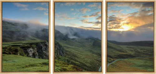 Vista 80 de wall26 Lienzo enmarcado para pared, juego de arte debajo de los tallos de bambú verde, naturaleza, desierto, fotografía, realismo, contemporáneo