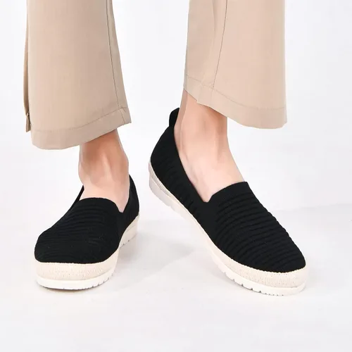 Vista 6 de Women Casual Slip on Walking Shoes Comfortable Knitted Hands Free Slip ins Sneakers with Arch Support Fashion Work Nurse Tennis Shoes