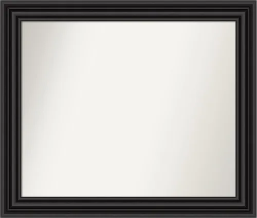 Vista 53 de Amanti Art Espejo personalizado, espejo de baño negro puente, espejo de pared o espejo de tocador de baño sobre el fregadero (26 x 26 pulgadas)