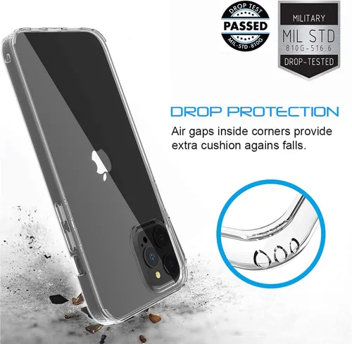 Vista 3 de Funda de vidrio líquido diseñada para iPhone 13 Pro, protección contra caídas, delgada, híbrida, resistente a los arañazos para Apple iPhone 13 Pro