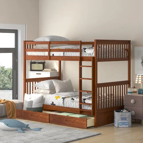 Vista 12 de Harper & Bright Designs Litera Queen con 2 cajones y cama nido extraíble