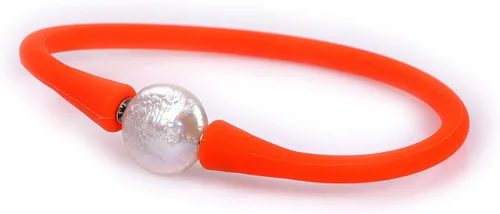 Vista 18 de GEM-Inside Big - Pulsera de joyería de perlas de 0.512 in para dama de honor, color negro, apilable, goma de silicona, elástica, perlas cultivadas