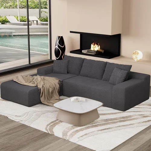 Vista 7 de NAYA 69" Oversised Loveseat Sofa, Compressed Boneless Couch with 2 Deep Seat, Modern Upholstered Cloud Couch for Living Room, Bedroom, Apartment, No
