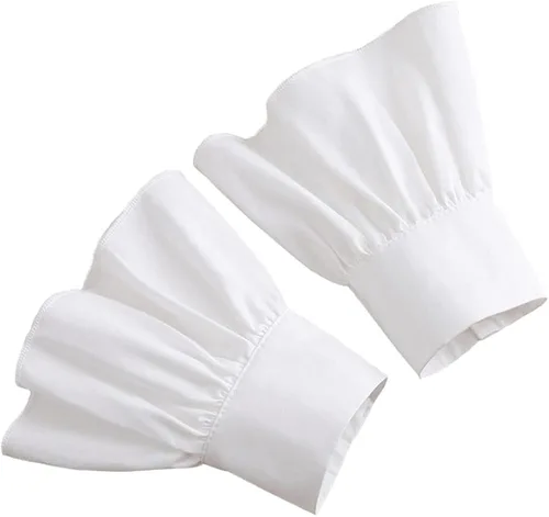 Vista 5 de Elegtiskas Puños de encaje para mujer, mangas desmontables, pulseras para mujeres y niñas