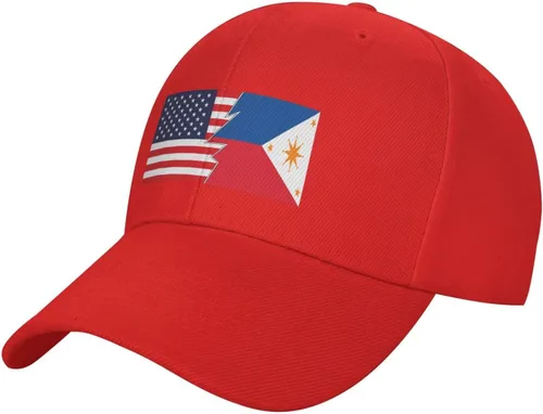 Vista 9 de Flag of Negros Republic and America Baseball Cap for Men Women Hat Adjustable Solid Color Trucker Hats