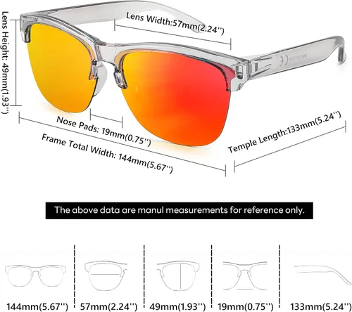 Vista 4 de FEISEDY Gafas de sol polarizadas para hombres y mujeres, montura clásica sin montura para conducción, pesca, protección UV, B9105