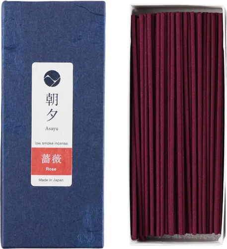 Vista 7 de Asayu Japan Varitas de incienso con bajo contenido de humo para meditación matutina o nocturna, relax o yoga, hecho en Japón 1.41 oz - Jazmín