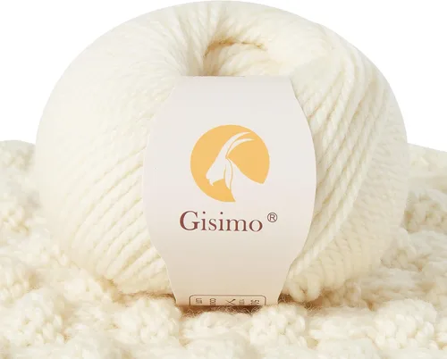 Vista 35 de 100% lana de merino para tejer, 3 capas de lana lujosa y suave para tejer a mano y ganchillo (ámbar, 1 bola)