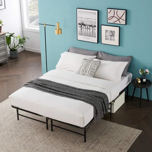 Vista 10 de Base de cama Vecelo, de 14 pulgadas, listones de acero resistente