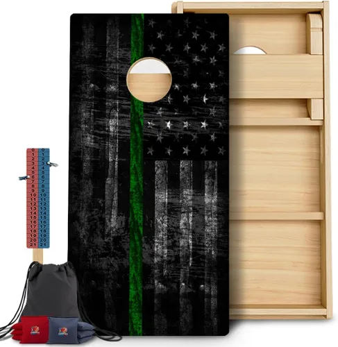 Vista 73 de CornholeGamesUSA Pro - Juego de tablas de Cornhole Fabricado en Estados Unidos Abedul báltico 3/4 Sin rebote Patas triples gruesas Dos 1