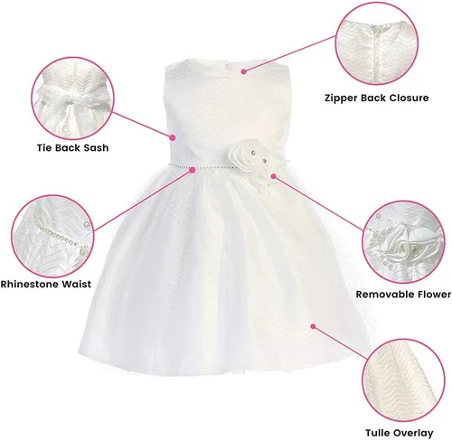 Vista 2 de Flor Vestidos de Pascua para Niñas, Vestidos para Niñas Elegantes