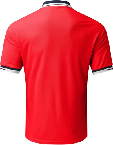 Vista 2 de Camiseta de la bandera estadounidense para hombre, estilo casual, patriótica, polo con cremallera, para el Día de la Independencia para niños