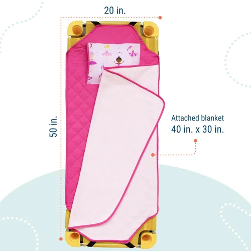 Vista 5 de Wildkin - Tapete para tomar la siesta, moderno y todo en uno, con almohada para infantes (niñas o niños), tamaño perfecto para la guardería