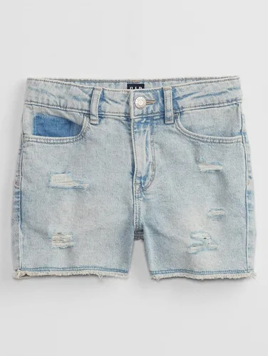 Vista 2 de GAP Pantalón corto de mezclilla de talle alto para niña