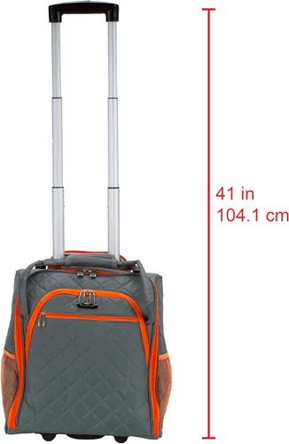 Vista 13 de Rockland Melrose - Maleta con ruedas, de porte vertical, para caber debajo del asiento, Rojo), BF31-RED