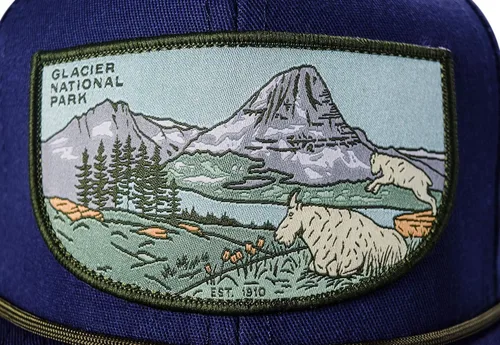 Vista 2 de Sendero Provisions Co Glacier National Park - Gorra ajustable color azul oscuro