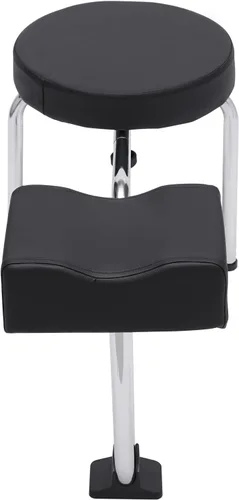 Vista 5 de Taburete de pedicura con reposapiés, estación de pedicura de altura ajustable para tecnología de uñas, silla de manicura portátil para manicuristas
