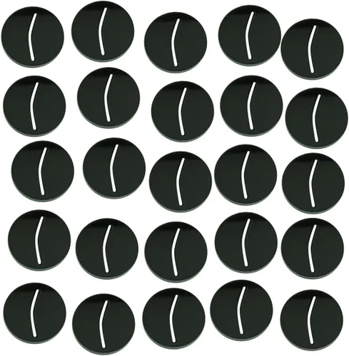 Vista 4 de LITKO Mini bases de papel redondas de 0.787 in Compatible con D&D Negro